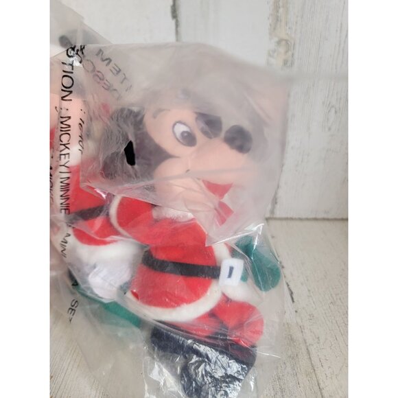 Santa Claus Mickey Minnie Mouse plush set xmas - Picture 4 of 7